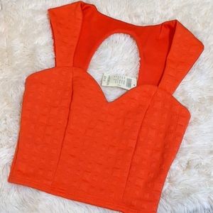 NWT orange arden b crop top